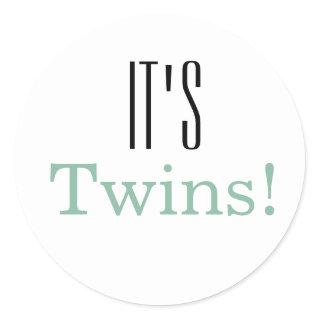 It's Twins! Classic Round Sticker