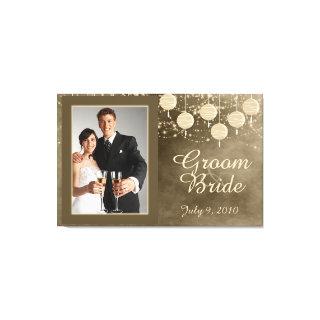 Ivory Lanterns Wedding Keepsake Canvas