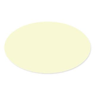 Ivory Off-White Solid Color Background Template Oval Sticker