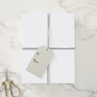 Ivory Solid Color Customize It Gift Tags