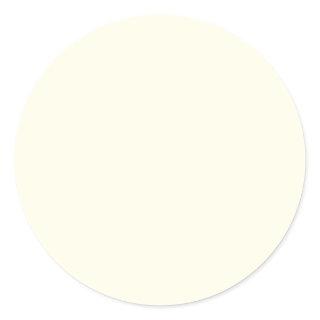 Ivory White Classic Round Sticker