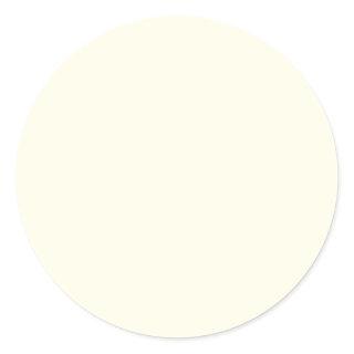 Ivory White Classic Round Sticker