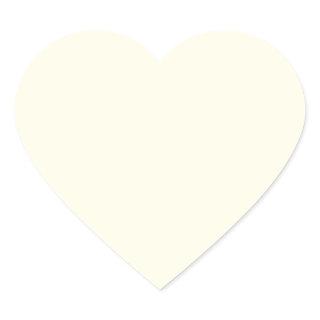 Ivory White Heart Sticker