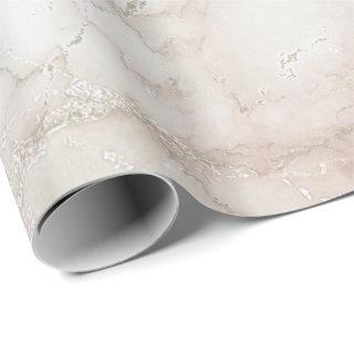 Ivory White Pink Gray Silver Marble Stone Creamy