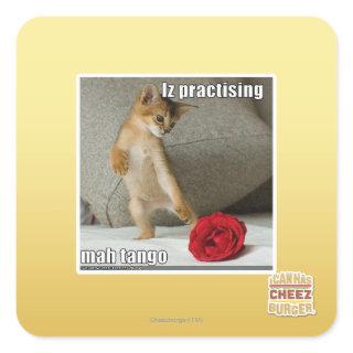 Iz practising mah tango square sticker