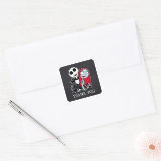 Jack and Sally Baby Shower Thank You Square Sticker