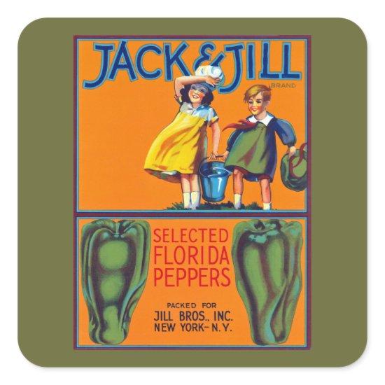 Jack & Jill Florida Peppers Square Sticker