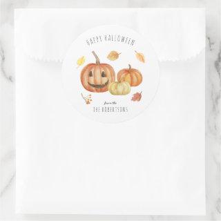 Jack-o'-lantern | Happy Halloween Treat Classic Round Sticker