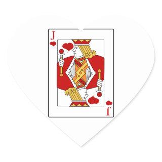 Jack of Hearts Playing Card Heart Sticker