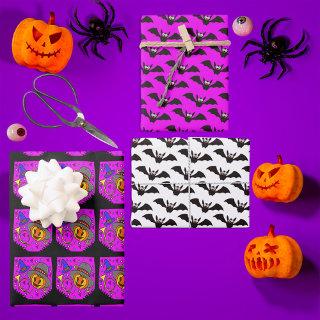 Jack O'Lantern Bats Halloween Party Purple  Sheets