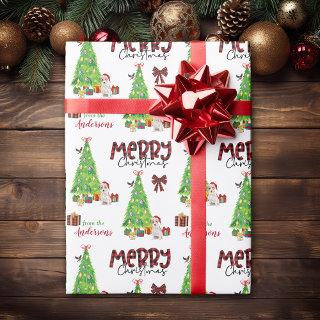 Jack Russell Terrier, Bird and Christmas Tree