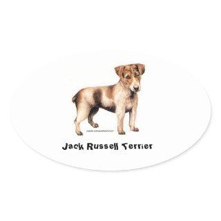 Jack Russell Terrier Oval Sticker