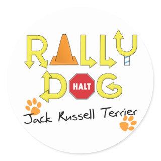 Jack Russell Terrier Rally Dog Classic Round Sticker
