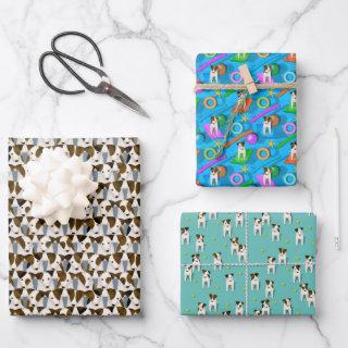 Jack Russell Terriers 3 cute dog patterns  Sheets