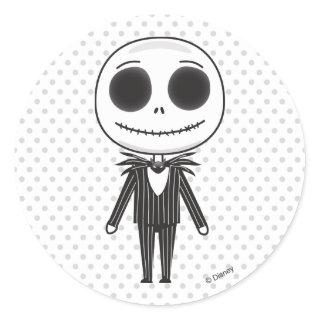 Jack Skellington Emoji Classic Round Sticker