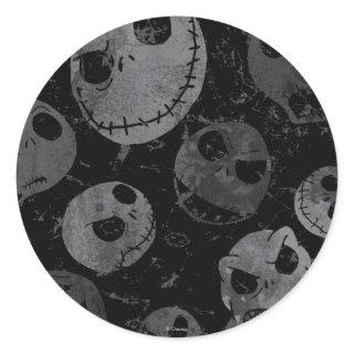 Jack Skellington Pattern Classic Round Sticker