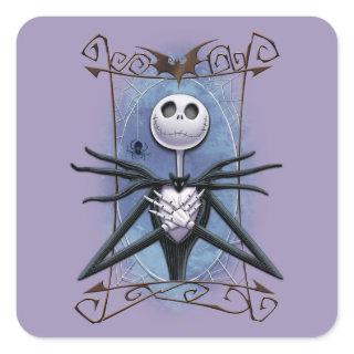 Jack Skellington | Spider Web Frame Square Sticker