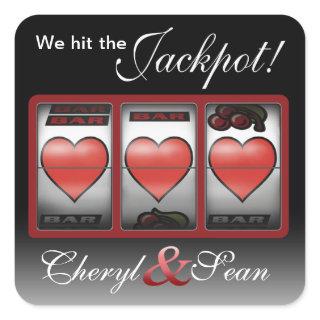 Jackpot Hearts We're Doing It In Vegas Sticker