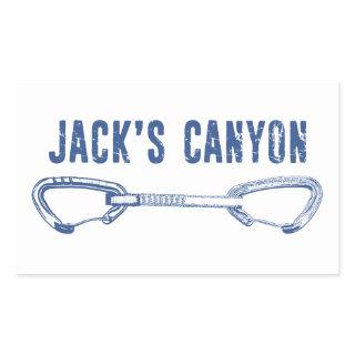 Jack's Canyon Arizona Rock Climbing Quickdraw Rectangular Sticker