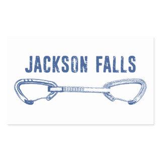 Jackson Falls Illinois Rock Climbing Quickdraw Rectangular Sticker