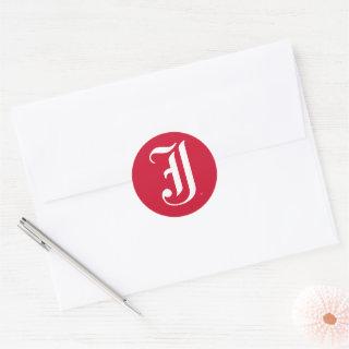 Jacksonville State University Classic JSU Letter Classic Round Sticker
