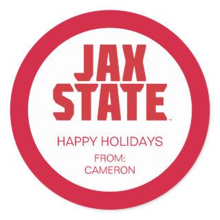 Jacksonville State University Holiday Classic Round Sticker