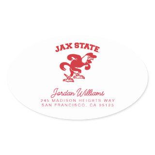 Jacksonville State University JAX State Gamecocks Oval Sticker