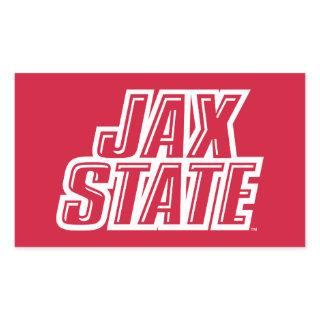 Jacksonville State University JAX STATE Logo Rectangular Sticker