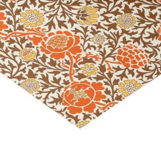 Jacobean Floral Wallpaper, Orange, Brown & Mustard Tissue Paper