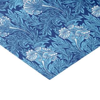 Jacobean Flower Damask, Sky Blue and White Tissue Paper