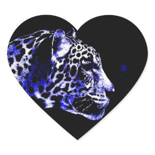 Jaguar Heart Stickers
