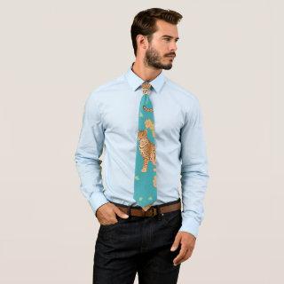 Jaguar Pastel Colorful Personalized Pattern Neck Tie