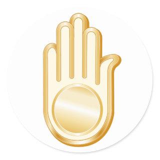 Jain Symbol Classic Round Sticker