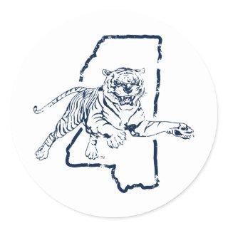 Jakcson State Tigers Classic Round Sticker