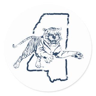 Jakcson State Tigers Classic Round Sticker