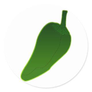 Jalapeno Pepper Classic Round Sticker