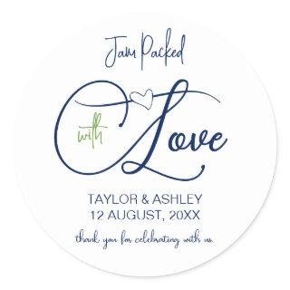 Jam Packed Jam Jar Wedding Label
