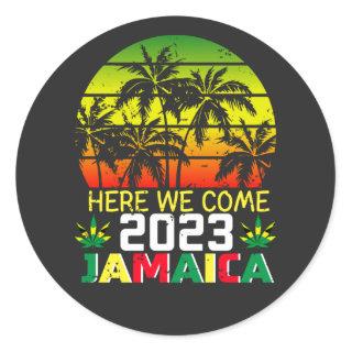 Jamaica 2023 Here We Come Classic Round Sticker