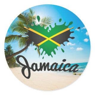 Jamaica Flag Island - Proud Jamaicans - Sticker