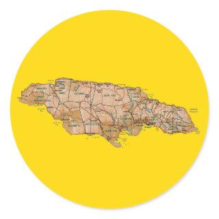 Jamaica Map Sticker