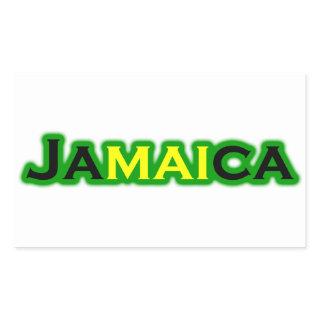 Jamaica (text) rectangular sticker