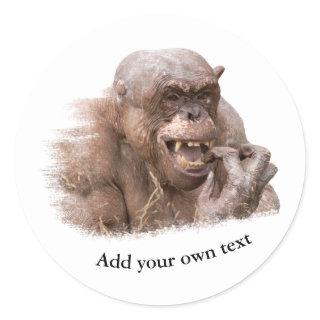 Jambo the hairless Chimpanzee Classic Round Sticker