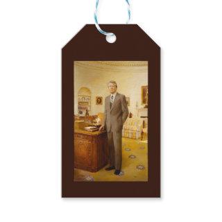 James Carter White House Presidential Portrait  Gift Tags