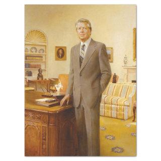 James Carter White House Presidential Portrait  Tissue Paper