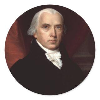 James Madison Classic Round Sticker