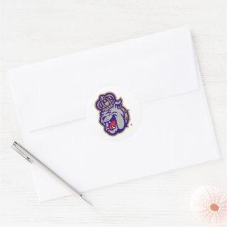 James Madison University | Duke Dog Face Classic Round Sticker