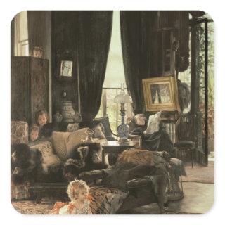 James Tissot | Hide and Seek, c.1880-82 Square Sticker