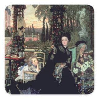 James Tissot | The Widow, 1868 Square Sticker