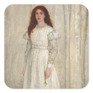 James Whistler - Symphony in White No. 1 Square Sticker