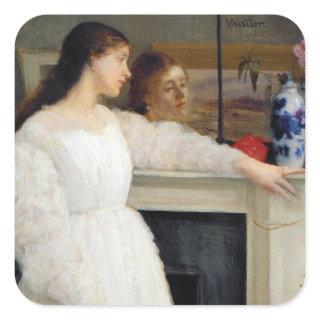 James Whistler - Symphony in White No. 2 Square Sticker